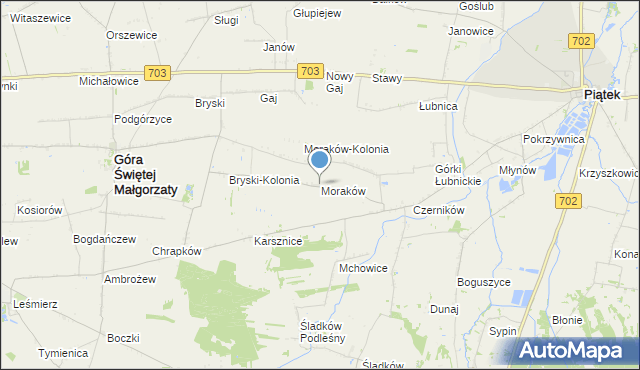 mapa Moraków, Moraków na mapie Targeo